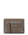 Tiffany & Fred Paris Top-grain Leather Wallet In Grey