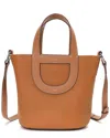 Tiffany & Fred Paris Top-grain Top Handle Leather Crossbody