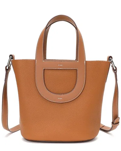 Tiffany & Fred Paris Top-grain Top Handle Leather Crossbody