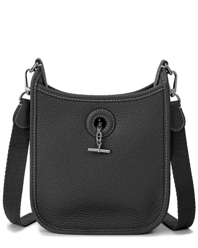 Tiffany & Fred Paris Top-grained Leather Crossbody In Black
