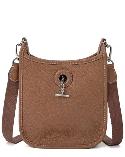 Tiffany & Fred Paris Top-grained Leather Crossbody In Brown