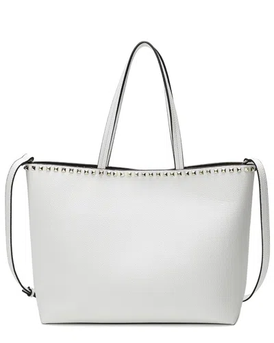 Tiffany & Fred Paris Top-grained Leather Tote In White