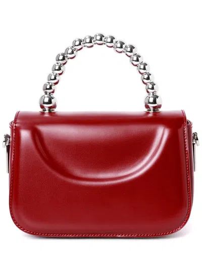 Tiffany & Fred Paris Top Handle Leather Crossbody In Red