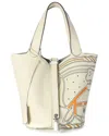 Tiffany & Fred Paris Top-handle Painted Leather Tote