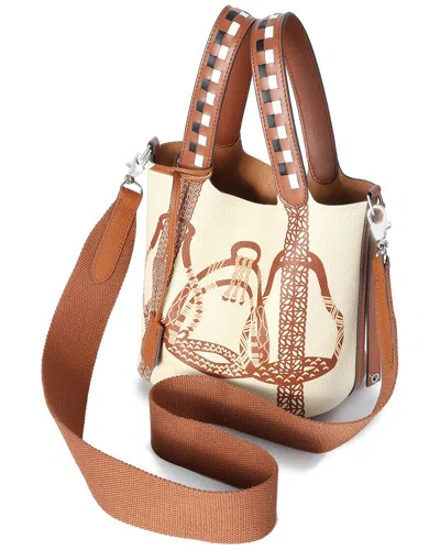 Tiffany & Fred Paris Top-handle Painted Leather Tote