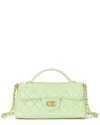Tiffany & Fred Paris Top-handle Quilted Sheepskin Leather