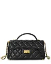 Tiffany & Fred Paris Top-handle Quilted Sheepskin Leather In Black