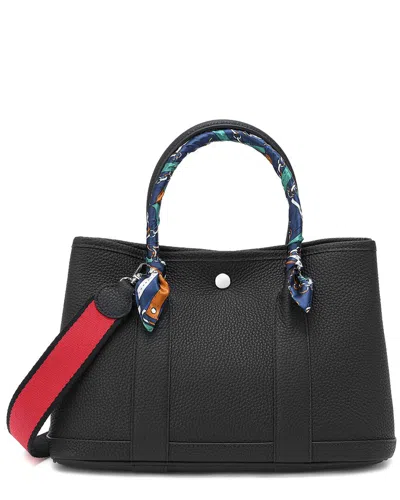 Tiffany & Fred Paris Top-grain Leather Satchel In Black