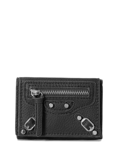 Tiffany & Fred Paris Top-grain Leather Wallet In Black