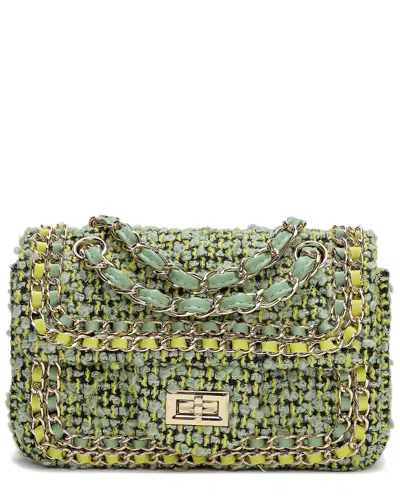 Tiffany & Fred Paris Tweed & Leather Shoulder Bag