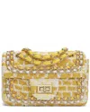 Tiffany & Fred Paris Tweed & Leather Shoulder Bag