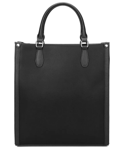 Tiffany & Fred Paris Two Handle Leather Tote In Black