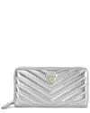 Tiffany & Fred Paris V-shape Quilted Leather Wallet