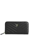 Tiffany & Fred Paris V-shape Quilted Leather Wallet
