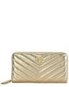 Tiffany & Fred Paris V-shape Quilted Leather Wallet