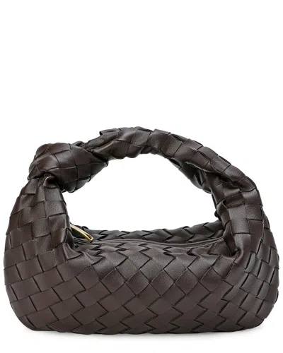 Tiffany & Fred Paris Woven Leather Pouch In Brown