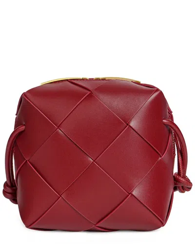 Tiffany & Fred Paris Woven Leather Crossbody In Red