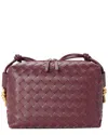 Tiffany & Fred Paris Woven Leather Crossbody In Red