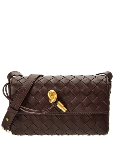 Tiffany & Fred Paris Woven Leather Crossbody In Brown
