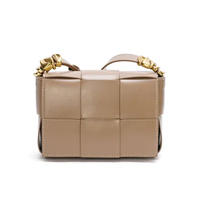 Tiffany & Fred Paris Woven Leather Crossbody Bag In Brown