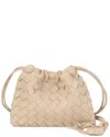 Tiffany & Fred Paris Woven Leather Crossbody In Beige