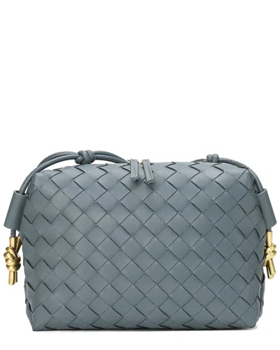 Tiffany & Fred Paris Woven Leather Crossbody In Grey