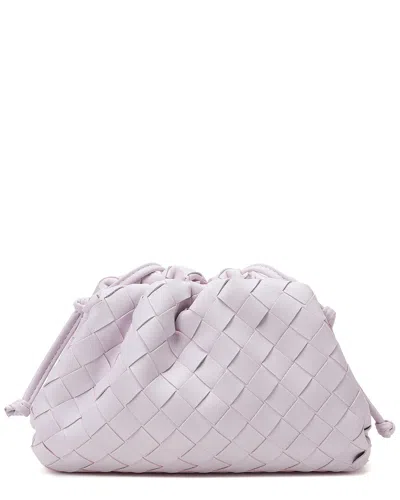 Tiffany & Fred Paris Woven Leather Crossbody Pouch In Pink