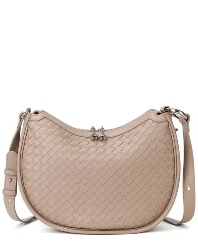 Tiffany & Fred Paris Woven Leather Hobo Bag In Brown
