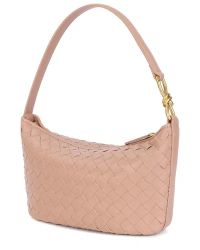 Tiffany & Fred Paris Woven Leather Hobo Bag In Beige