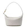 Tiffany & Fred Paris Woven Leather Hobo/ Shoulder Bag In White