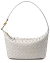 Tiffany & Fred Paris Woven Leather Hobo/ Shoulder Bag In White