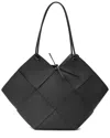 Tiffany & Fred Paris Woven Leather Messenger Bag