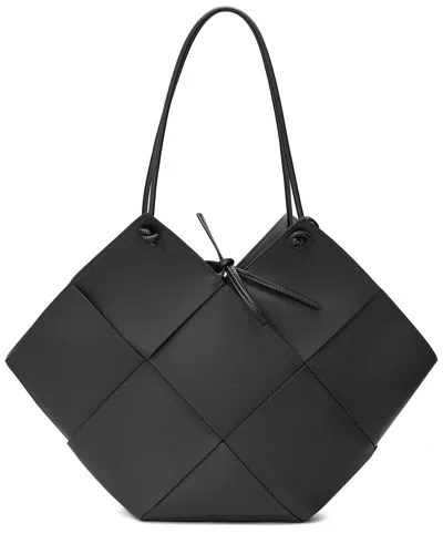 Tiffany & Fred Paris Woven Leather Messenger Bag