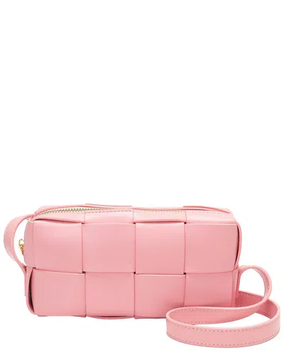 Tiffany & Fred Paris Tiffany And Fred Paris Woven Leather Mini Crossbody Bag In Pink