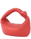 Tiffany & Fred Paris Woven Leather Pouch In Red