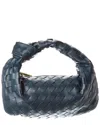 Tiffany & Fred Paris Woven Leather Pouch In Blue