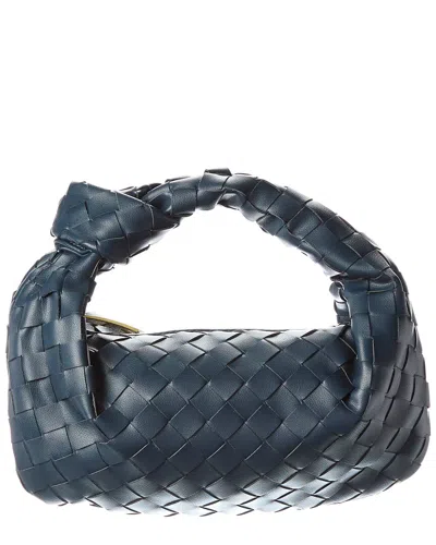Tiffany & Fred Paris Woven Leather Pouch In Blue
