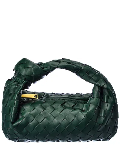 Tiffany & Fred Paris Woven Leather Pouch In Green