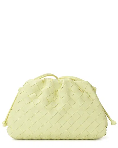 Tiffany & Fred Paris Woven Leather Pouch Shoulder Bag In Yellow