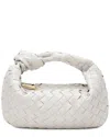 Tiffany & Fred Paris Woven Leather Pouch In White