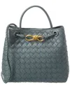Tiffany & Fred Paris Woven Leather Top Handle Bag