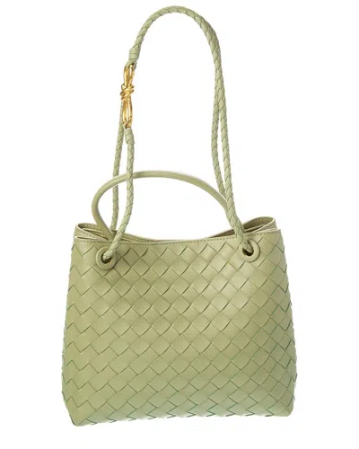 Tiffany & Fred Paris Woven Leather Top Handle Bag In Green