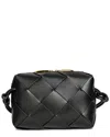 Tiffany & Fred Paris Woven Leather Top Handle Crossbody