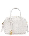Tiffany & Fred Paris Woven Leather Top-handle Crossbody