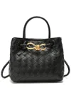 Tiffany & Fred Paris Woven Leather Top Handle Crossbody