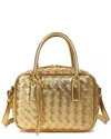 Tiffany & Fred Paris Woven Leather Top-handle Crossbody
