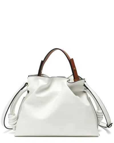 Tiffany & Fred Paris Woven Leather Top-handle Crossbody Bag In White