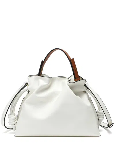 Tiffany & Fred Paris Woven Leather Top-handle Crossbody In White