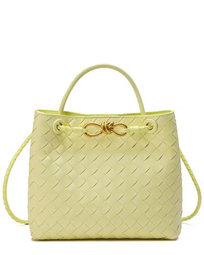 Tiffany & Fred Paris Woven Leather Top Handle Messenger Bag