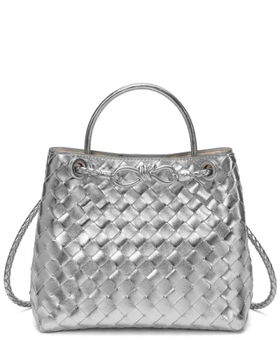 Tiffany & Fred Paris Woven Leather Top Handle Shoulder Bag